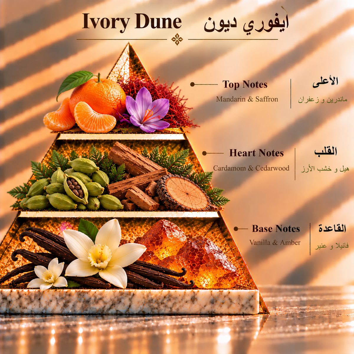 Fragrance pyramid / الهرم العطري — Ivory Dune